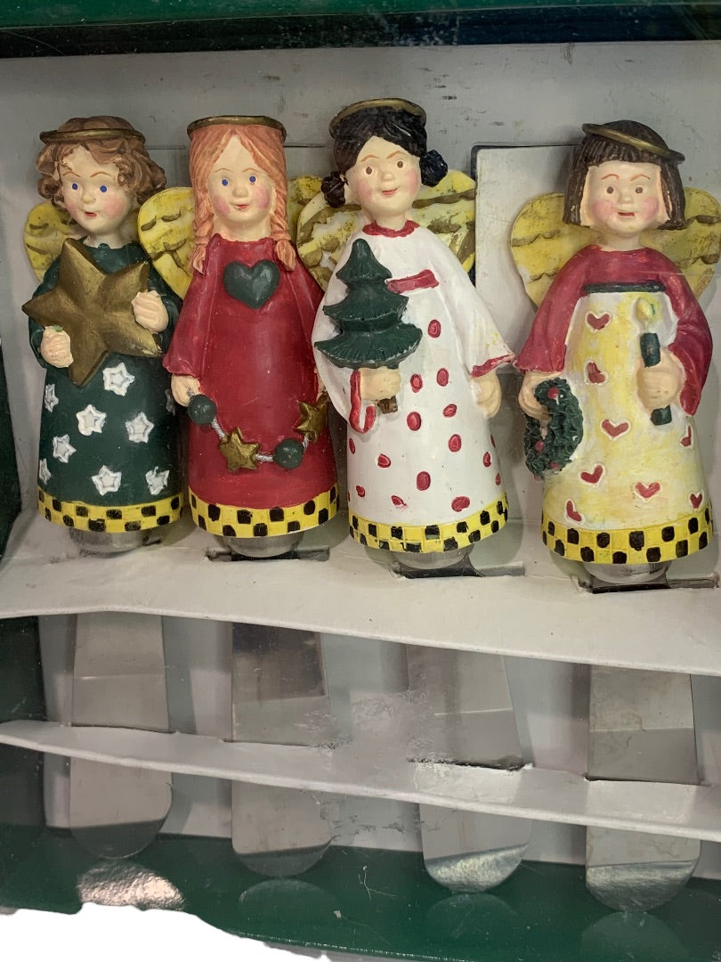 Boston Spreaders Set of 4 Stainless Steel Christmas Angels New
