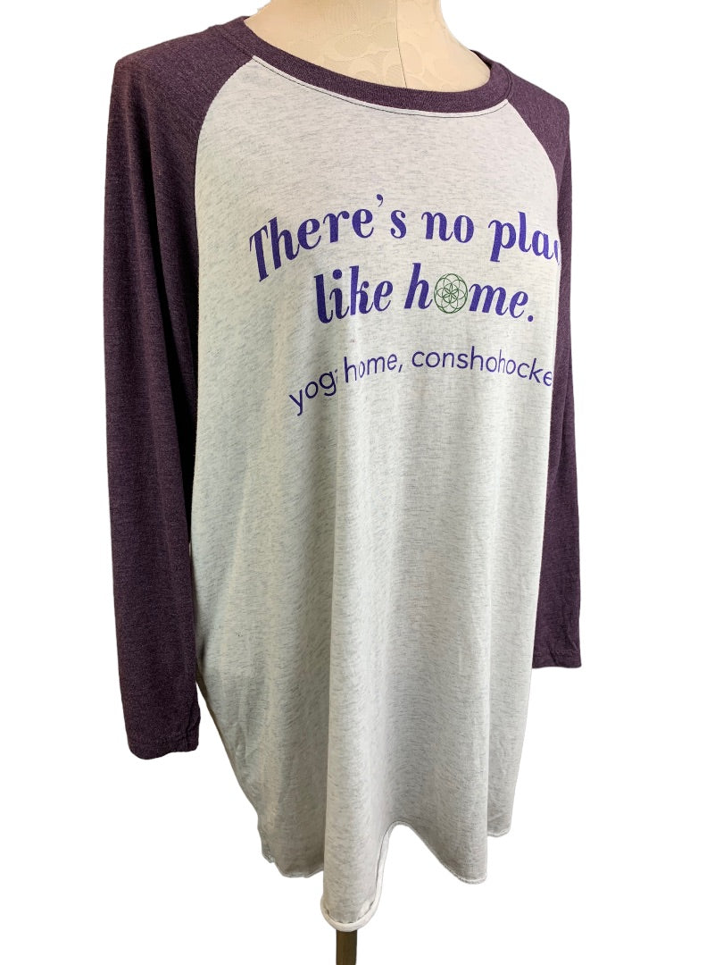 XXL Next Level Women's Jersey "Yoga Home Conshohocken" Gray Purple