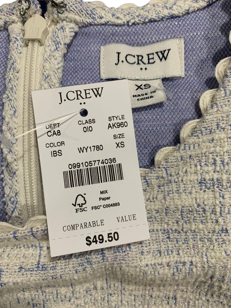 XS J.Crew Women's New Textured Tank Top with Scalloped Trim Style AK960