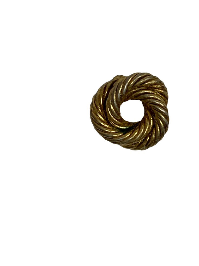 Vintage Swirl Knot Goldtone Earrings Post Pierced .2 Inch Diameter