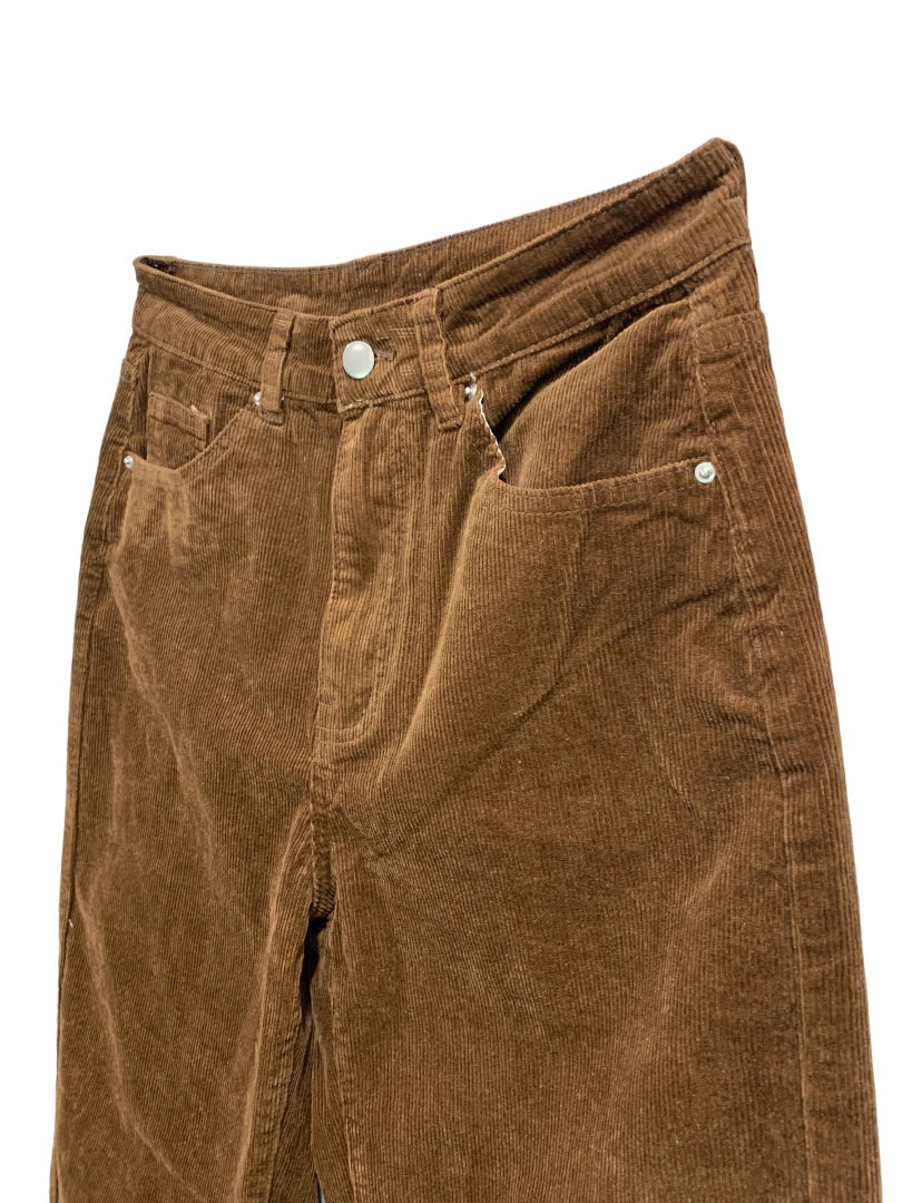 Medium Shein Women's Brown Corduroy Pants Wide Leg 30" Inseam
