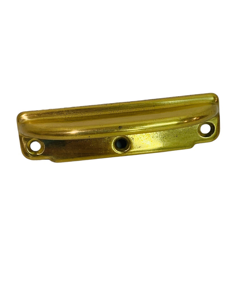 Set of 2 Window Sash Pull Lift Bright Brass Color 3 1/2" Center to Center 4" Length