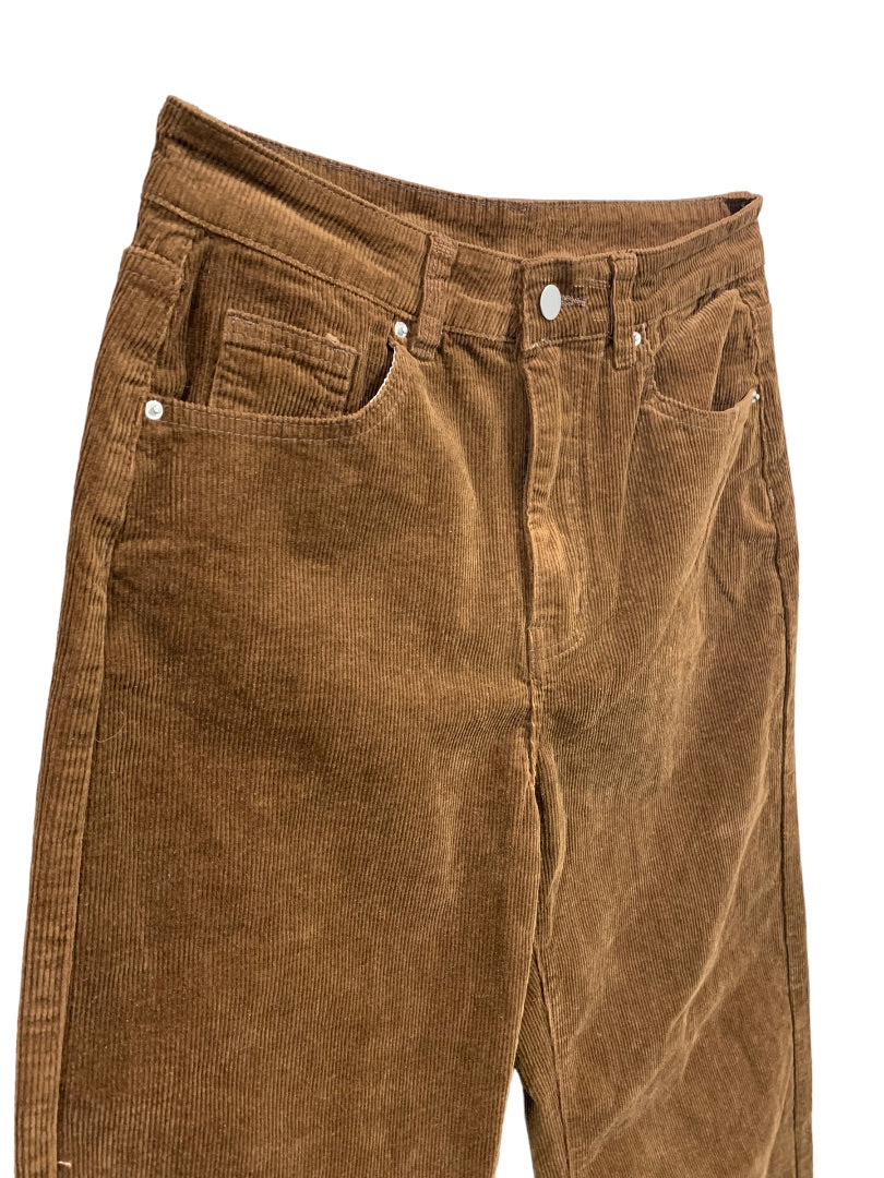 Medium Shein Women's Brown Corduroy Pants Wide Leg 30" Inseam