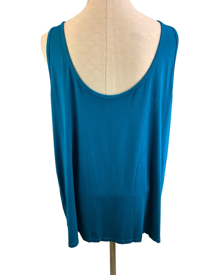 22/24 Lane Bryant Women's Emerald Green Sleeveless Tank Cami Soft Rayon Knit