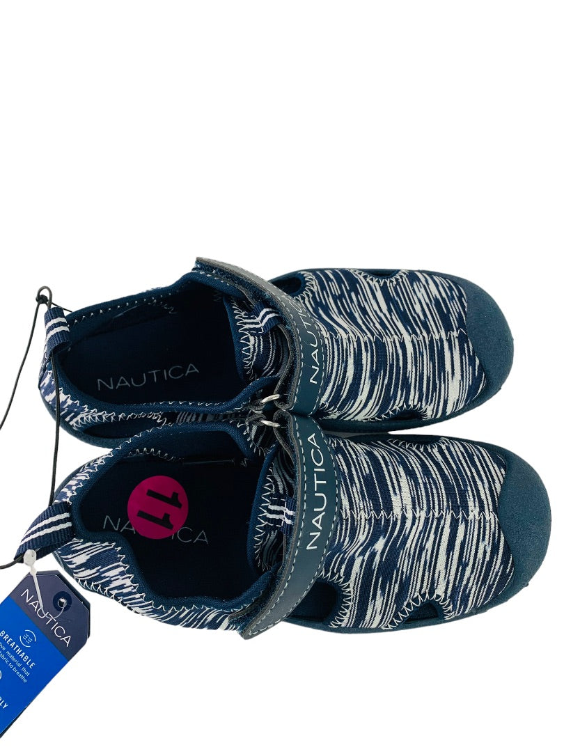 11 Nautica Kids New Bump Toe Water Shoes Sandals Kettle Gulf Navy Blue