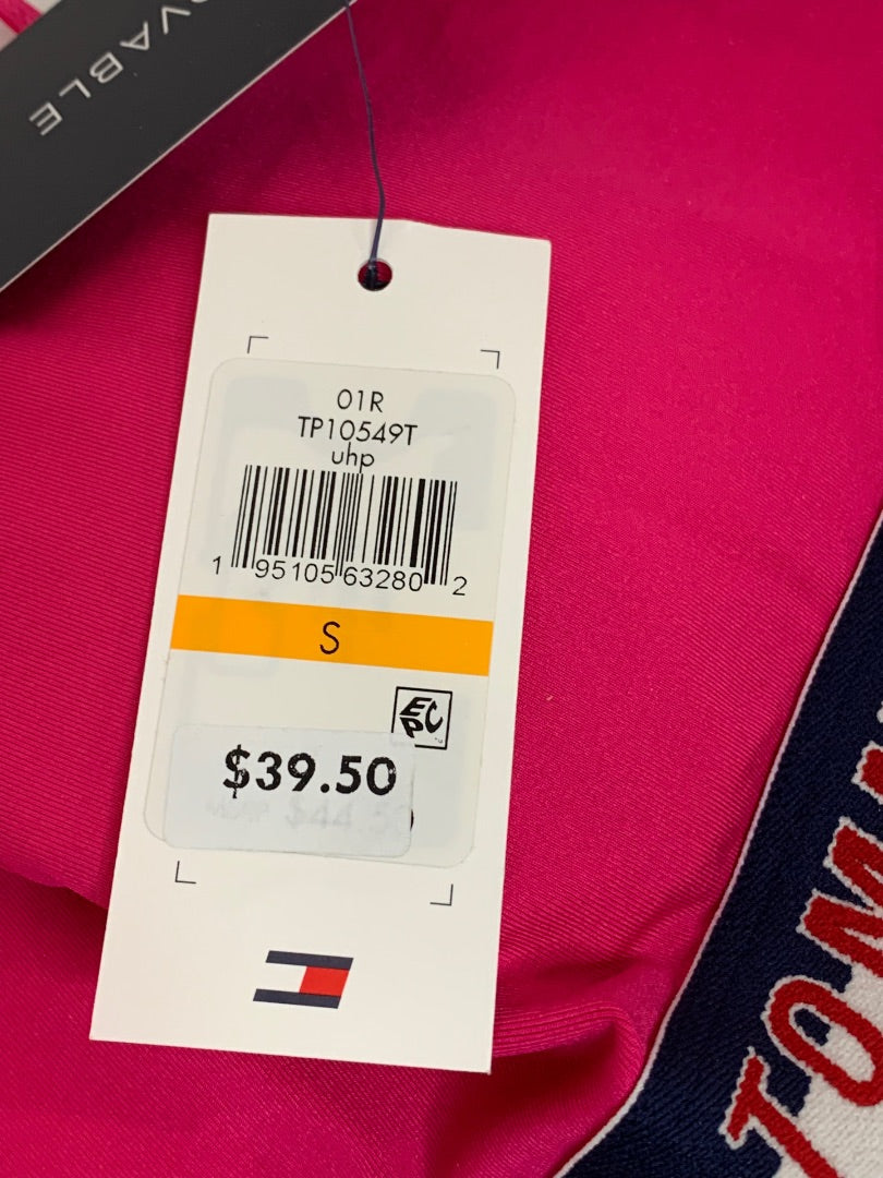 Small Tommy Hilfiger Sport Women's New Hot Pink Sports Bra Removable Cups
