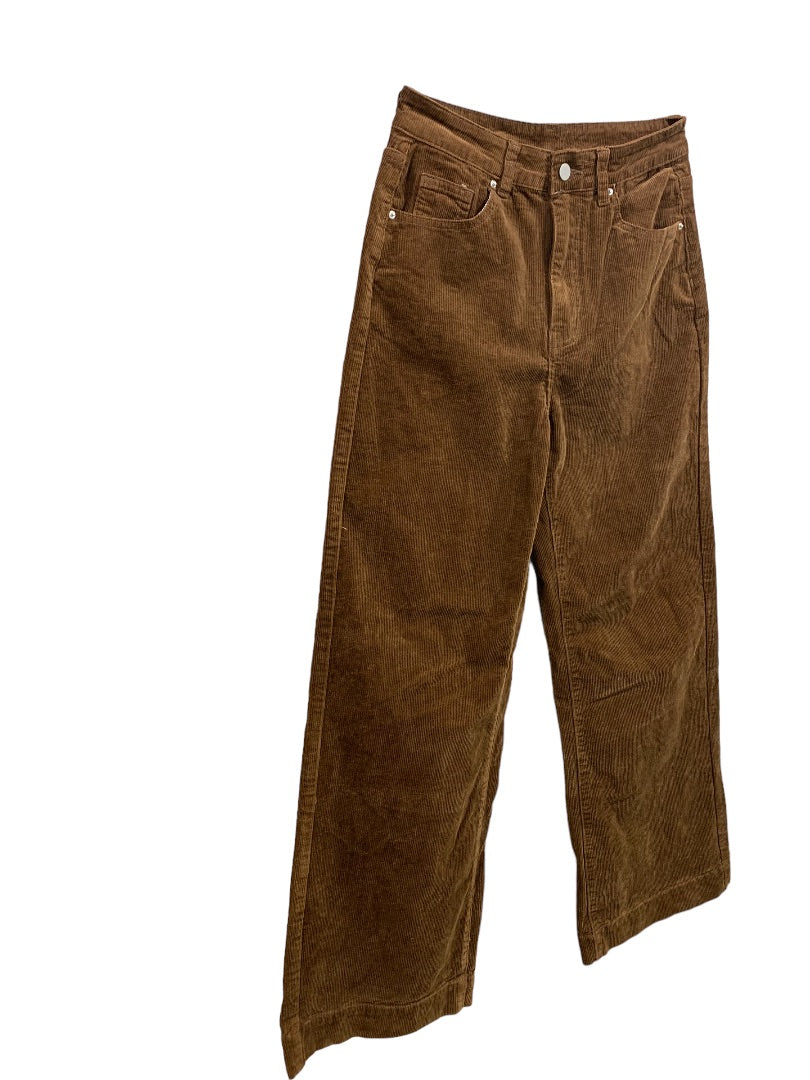 Medium Shein Women's Brown Corduroy Pants Wide Leg 30" Inseam