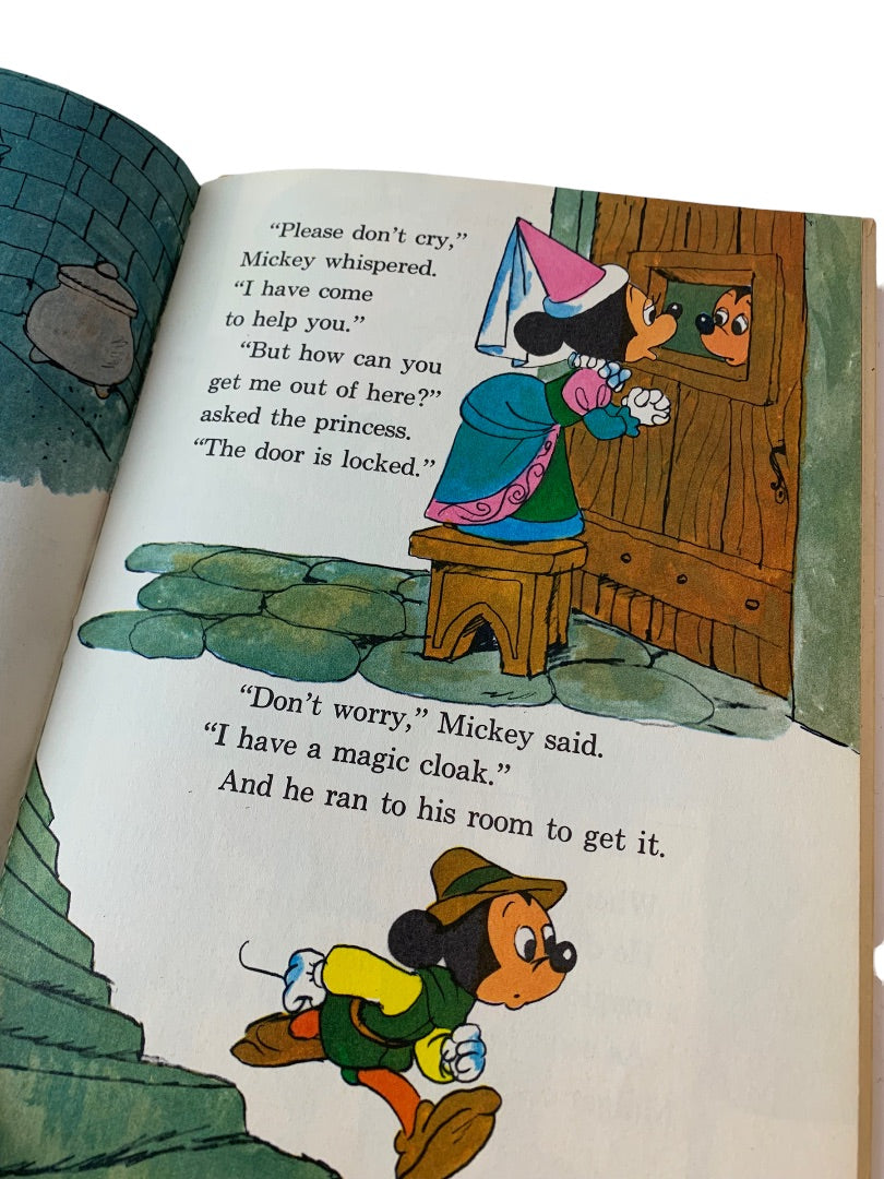 Walt Disney Productions 1975 Mickey and the Magic Cloak Wonderful World of Reading Book