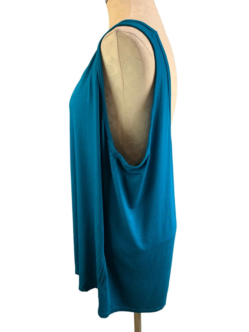 22/24 Lane Bryant Women's Emerald Green Sleeveless Tank Cami Soft Rayon Knit