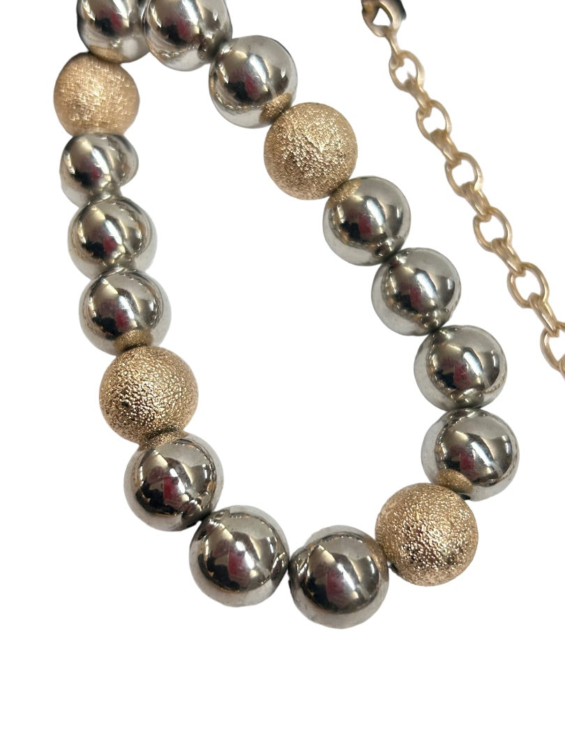 Sapphire Brand Jewelry Set Bracelet Necklace Pierced Earring New Silvertone Goldtone
