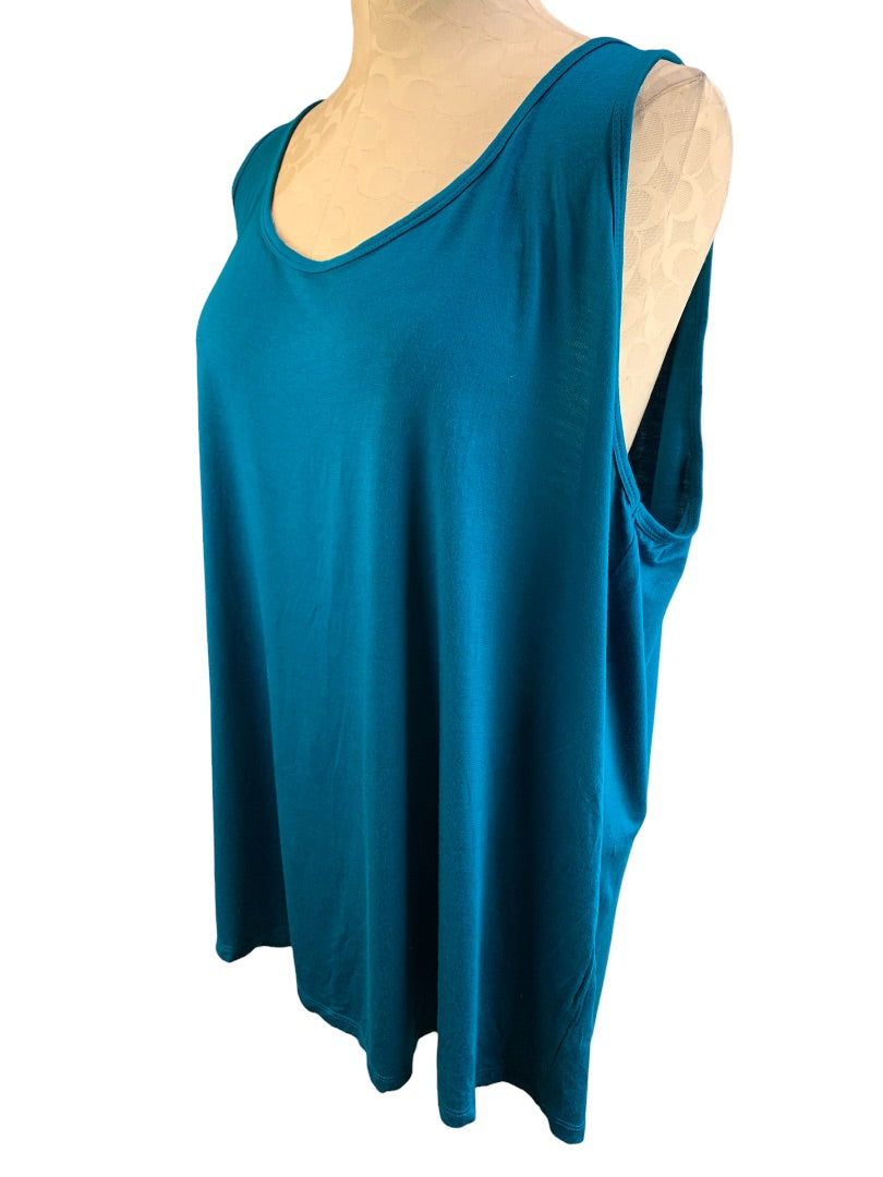 22/24 Lane Bryant Women's Emerald Green Sleeveless Tank Cami Soft Rayon Knit