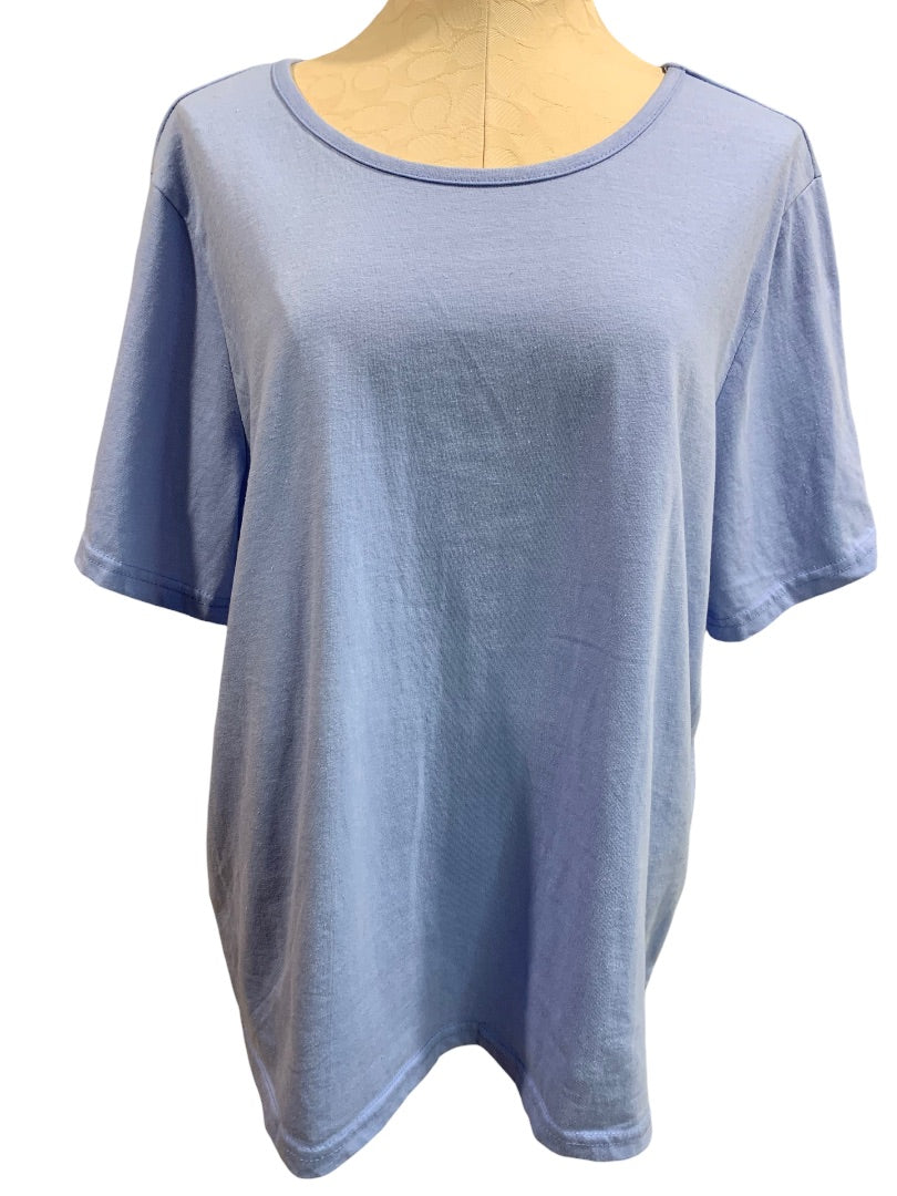 1X CW Classics Lavender Women's Scoop Neck Short Sleeve Tshirt 1990s Vintage