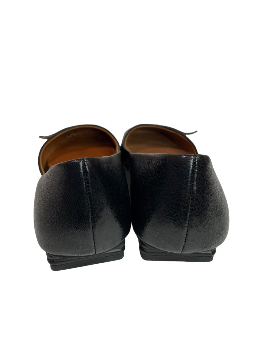 Size 5.5 Sarto Women's A-Tracy Black Leather Square Toe Shoes