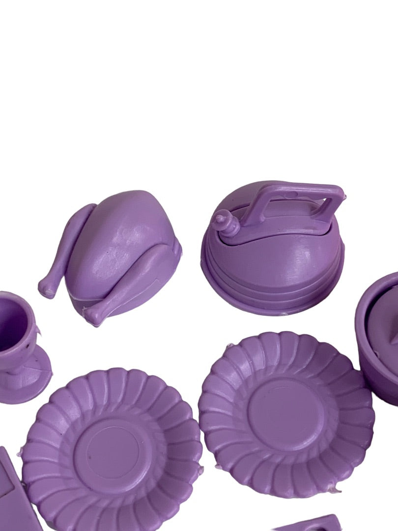 Lot of Plastic Pink Purple Doll Accessories Good 1:6 Scale Fashion Doll House