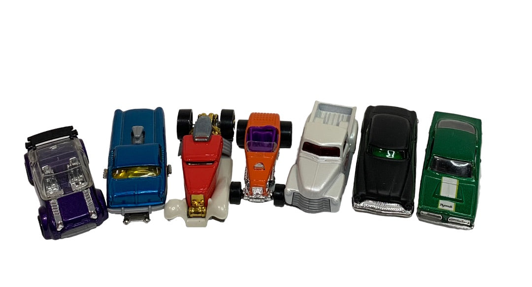 Lot of 7 Assorted Diecast Cars Hot Wheels Mattel Racing