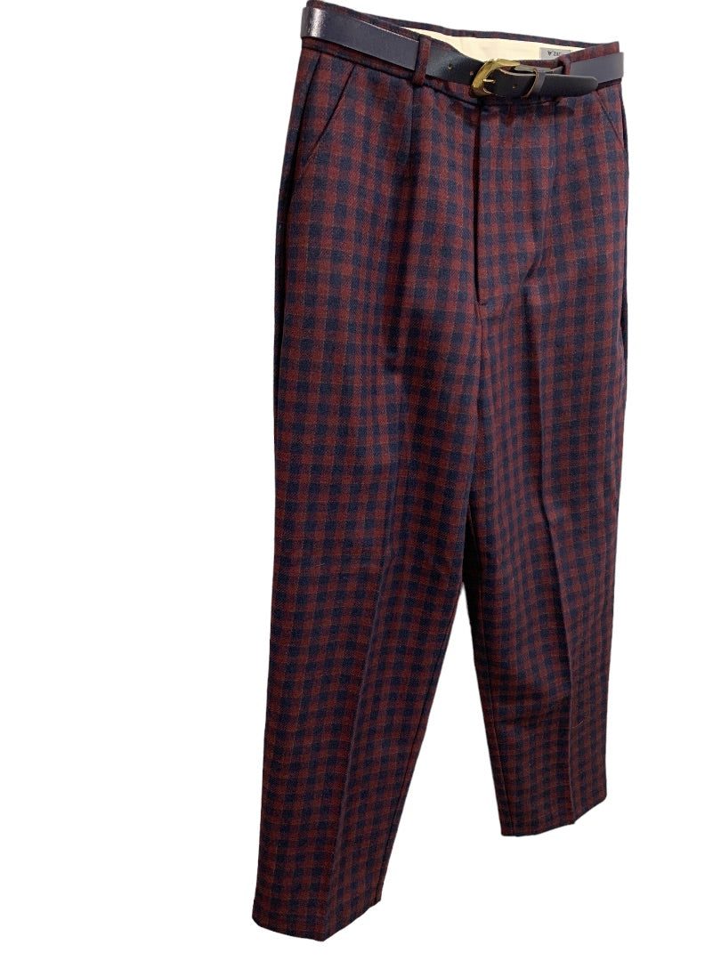 Size 12 Zac Ltd for Her Plaid Wool Dress Pants Lined 1980s Vintage