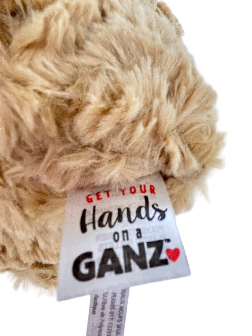 Ganz Tan Teddy Bear Plush 7" h Holiday Plaid Bow Stuffed Animal