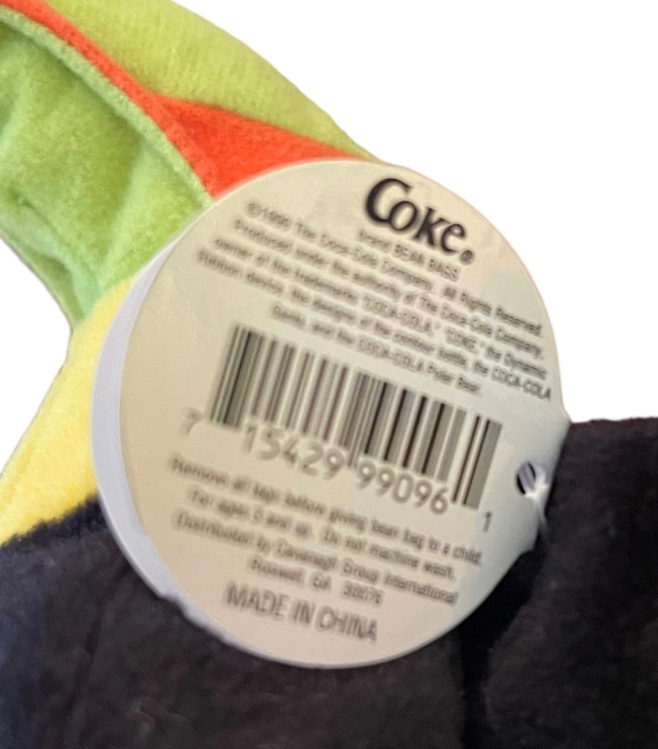 Coca Cola International Beanie 7.5" Plush Toolu the Toucan Honduras Bottle of Coke 1999