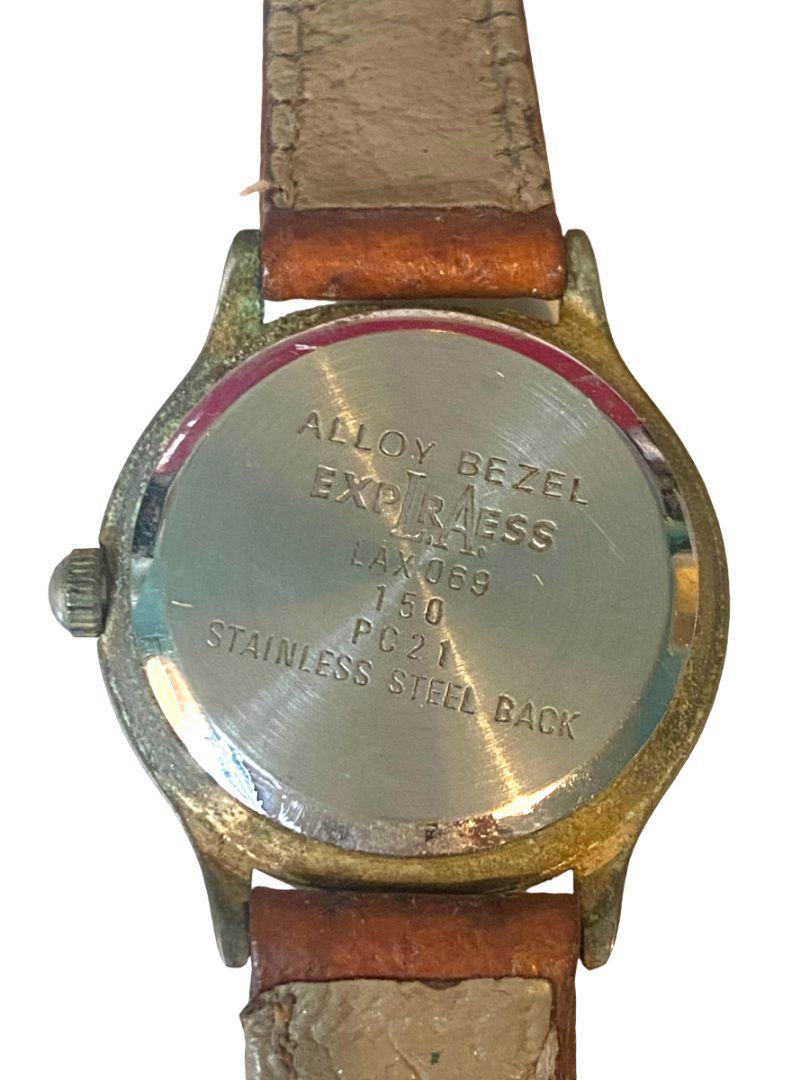 LA Express Women's Leather Band Watch Vintage Works