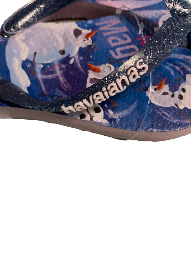 9C Havaianas Children's Frozen Disney Flip Flops New Quiet Lilac