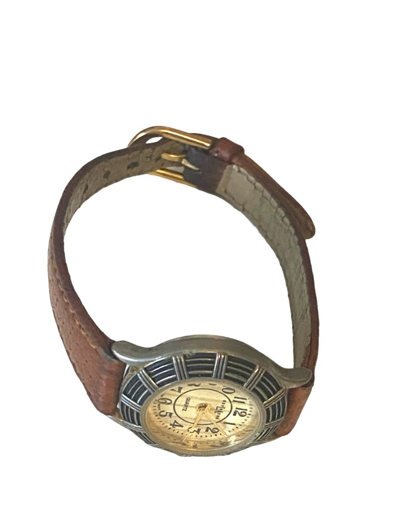 LA Express Women's Leather Band Watch Vintage Works