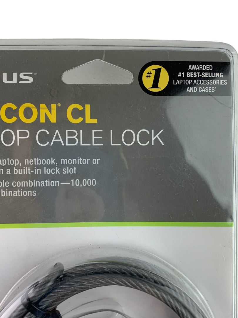 Targus Laptop Cable Lock Defcon CL 6.5ft long Combination Code Security Base