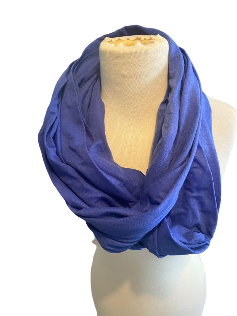 Blue All About Wide Stretch Infinity Scarf