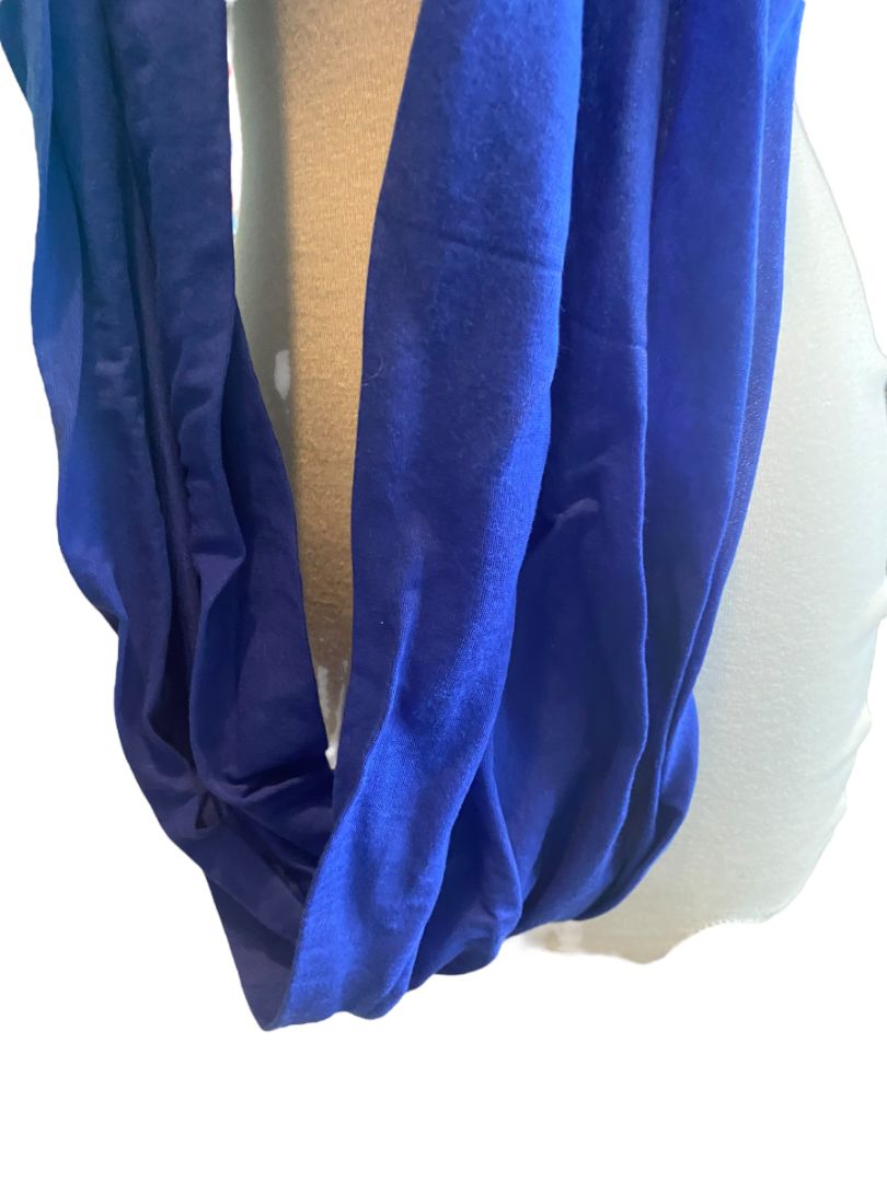 Blue All About Wide Stretch Infinity Scarf