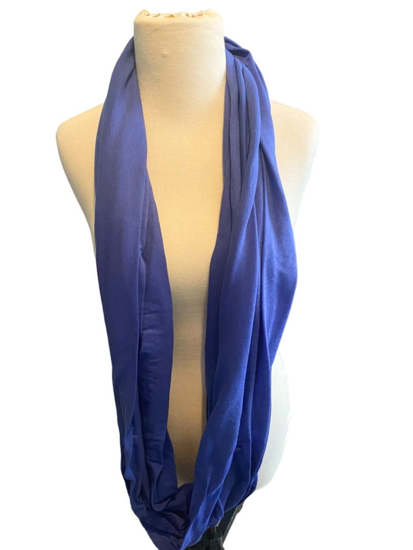 Blue All About Wide Stretch Infinity Scarf