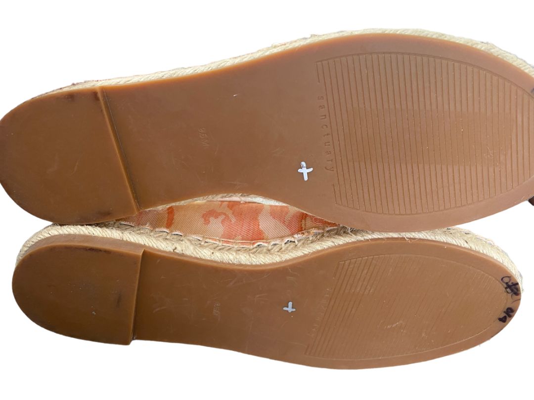 9.5 Sanctuary Havana Camo Peach Pink Espadrilles flats NWOB