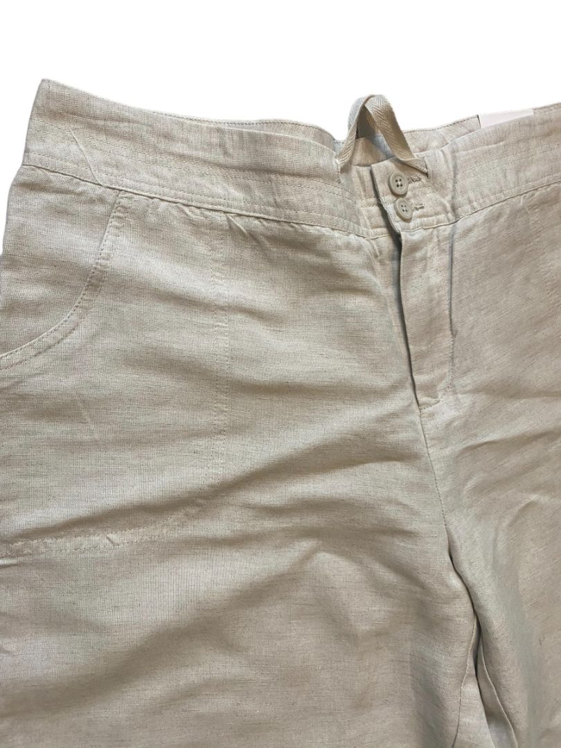 16 Coldwater Creek Natural Linen Rayon Pants NWT Natural Fit