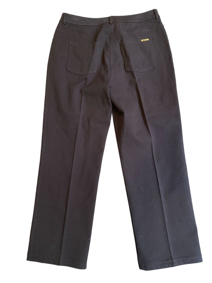 12 St. John Brown Straight Leg Dress Pants Pockets