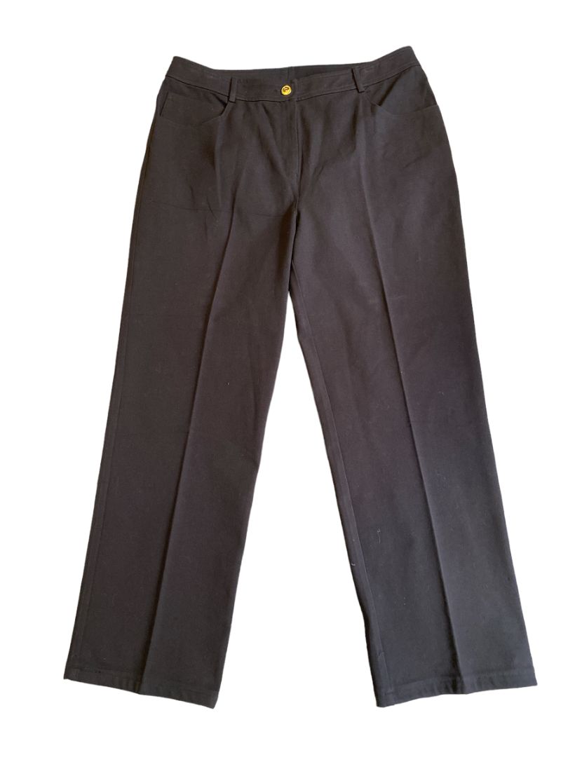 12 St. John Brown Straight Leg Dress Pants Pockets