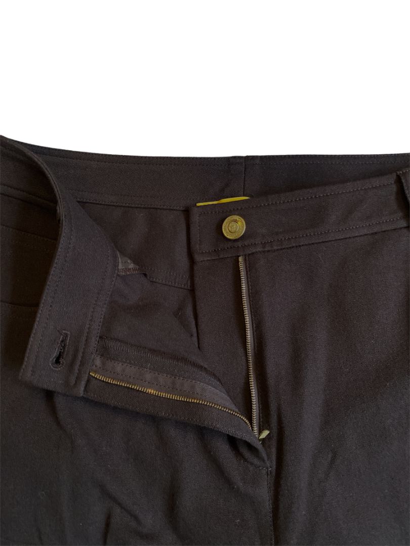 12 St. John Brown Straight Leg Dress Pants Pockets
