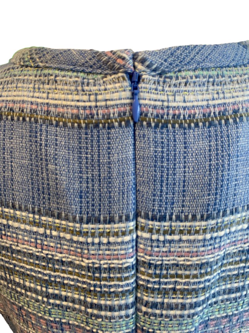 6 Talbots Sleeveless Pastel Striped Tweed Sheath Dress