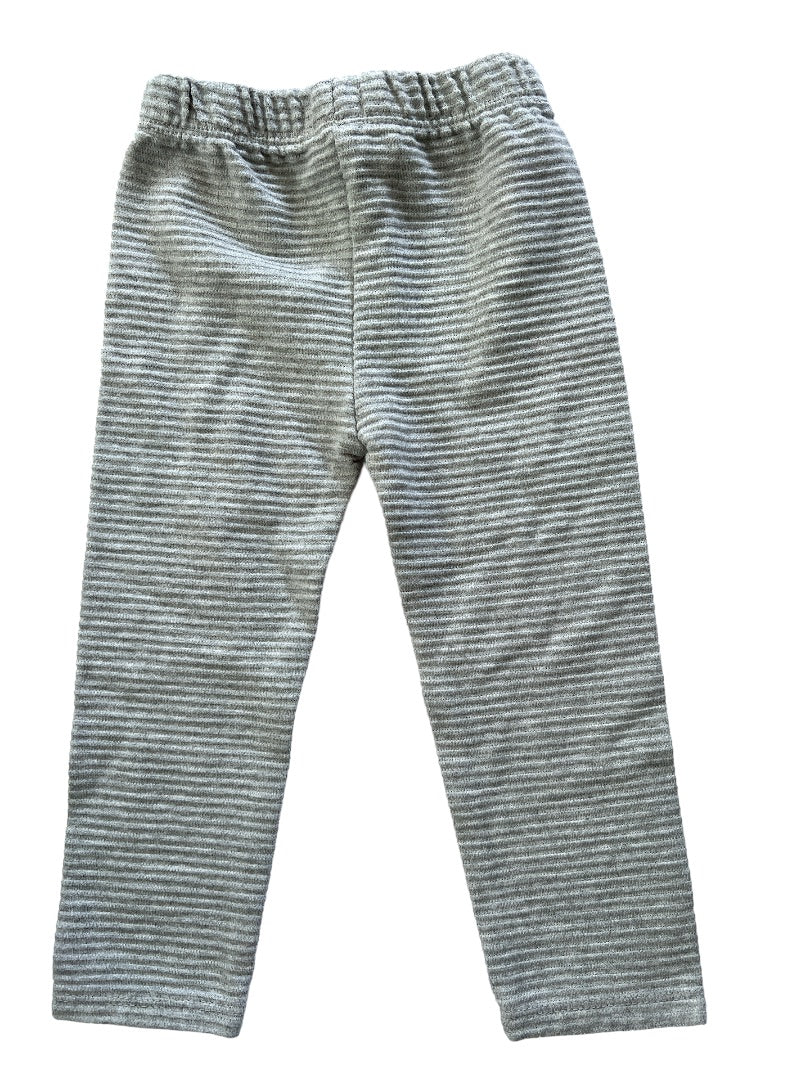 12 - 18 Mos Mud Pie Gray Ribbed Pants Leggings
