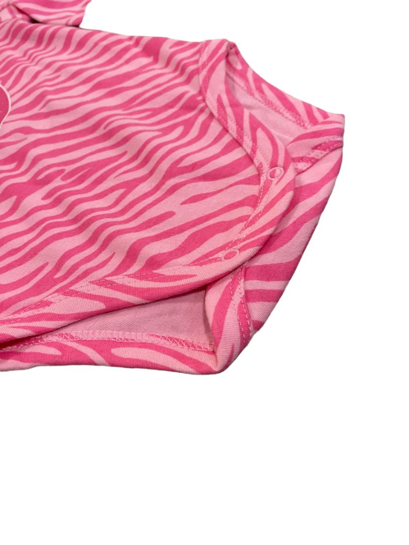 0-3 Months Pittsburg Steelers NFL Apparel Pink Zebra Stripe One Piece Glitter