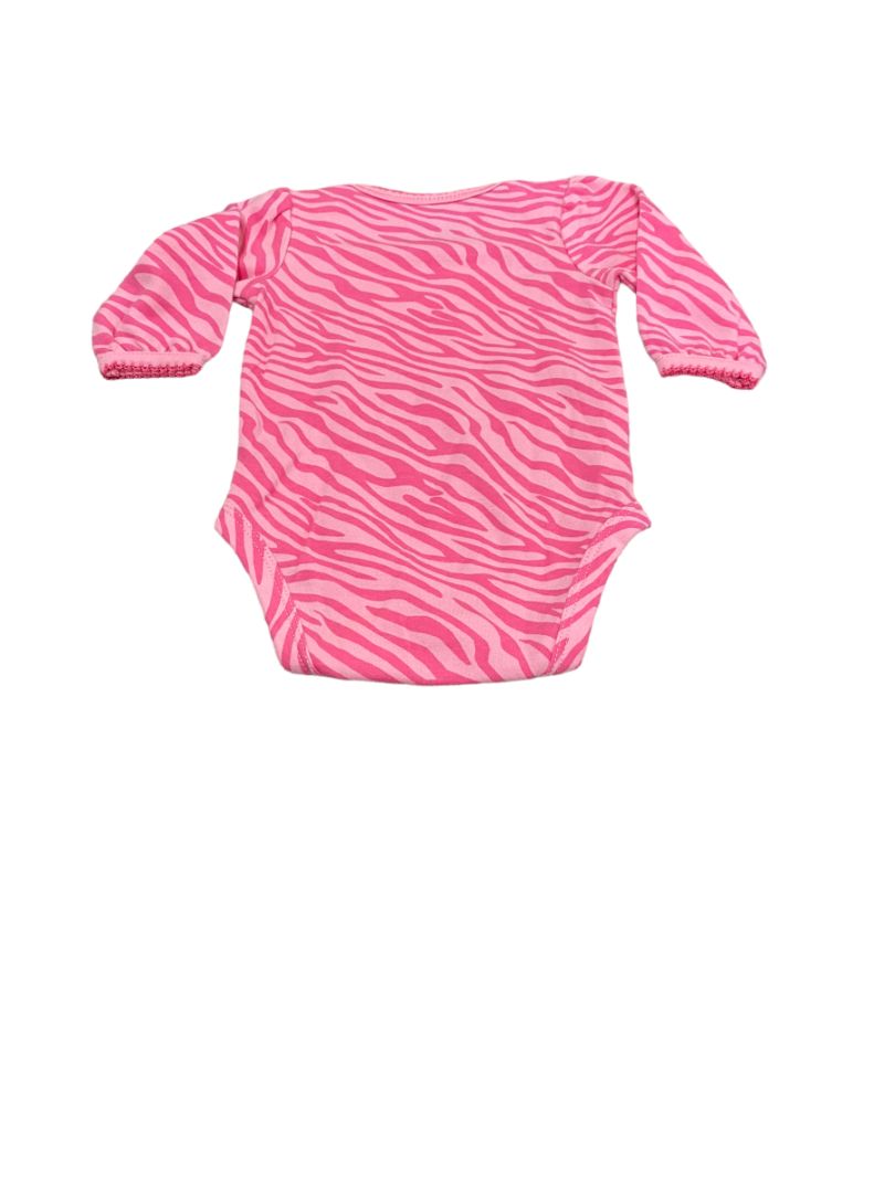 0-3 Months Pittsburg Steelers NFL Apparel Pink Zebra Stripe One Piece Glitter