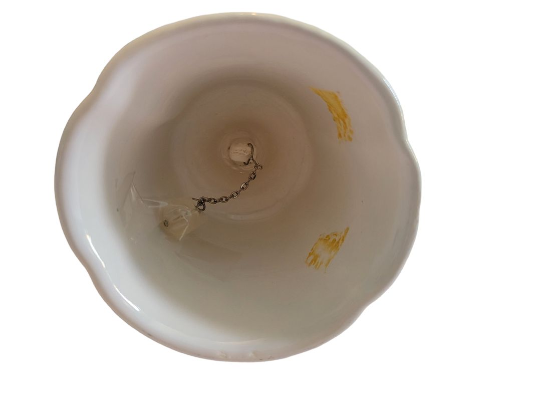 Christmas Holly Greens Swag Hand Bell Dinner Porcelain