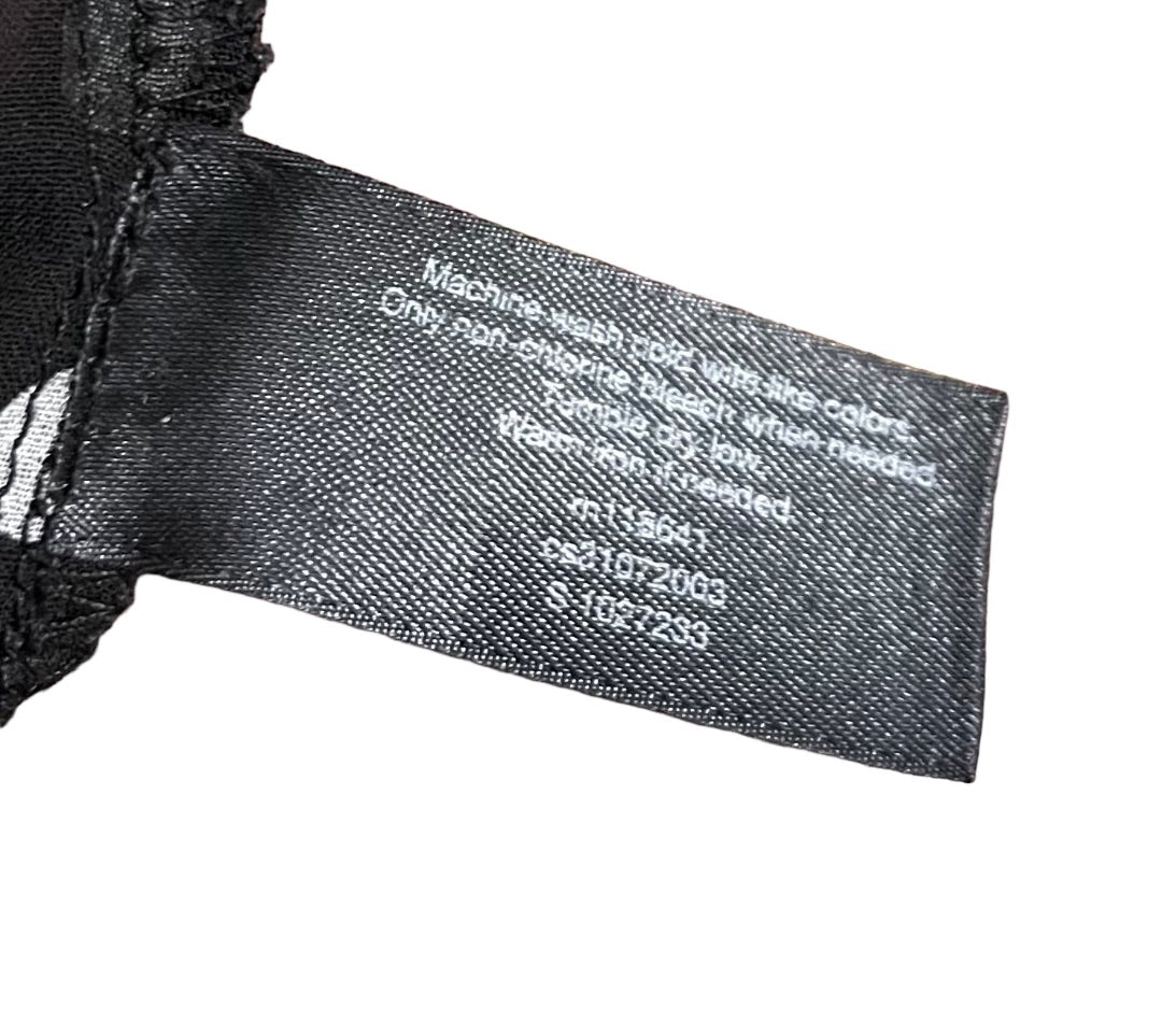 22/24 Lane Bryant Double Women's Black White Short Sleeve Sheer Blouse