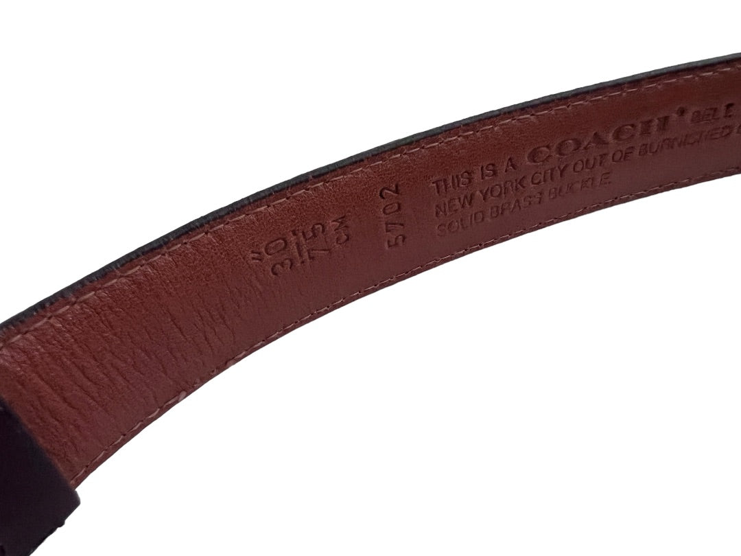 30 Hand Tooled Leather Western Belt Brown Cowboy Anchor Stamped Silver To e Metal Buckle