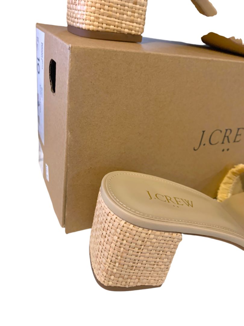 Size 10 Rainbow Raffia Woven Mule Sandals 2.5 Inch Block Heel Style BW886