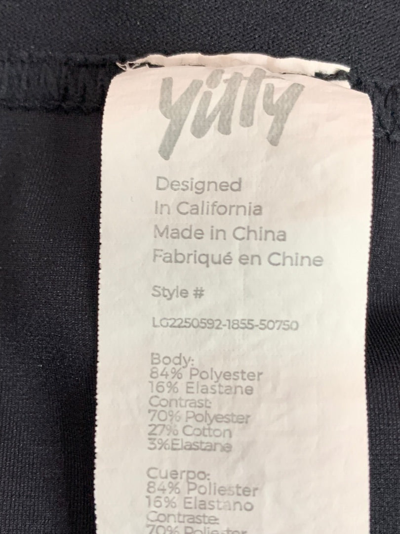 XL Yuti Womens Black Leggings Ankle Length 29 Inch Inseam