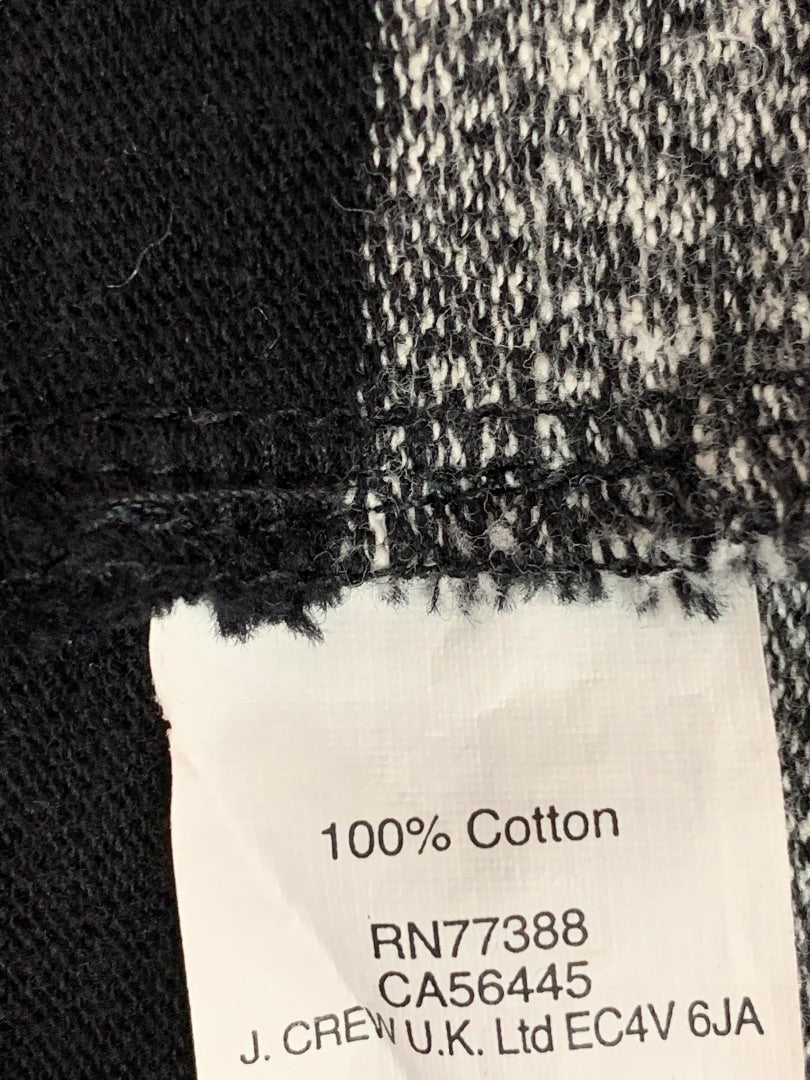 XL J.Crew Black Gray Boat Neck Dress Cotton Style 02665
