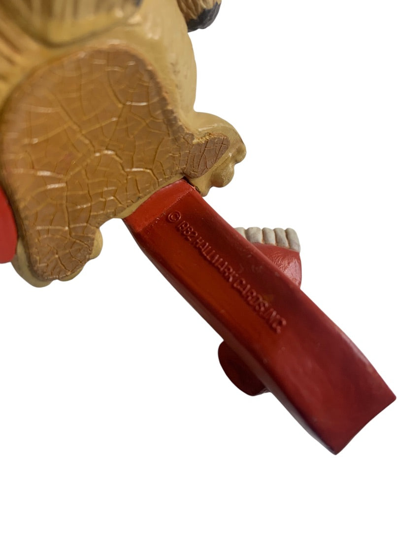 Small Holiday Christmas Raccoon Mouse Shelf Sitter Hook Plastic