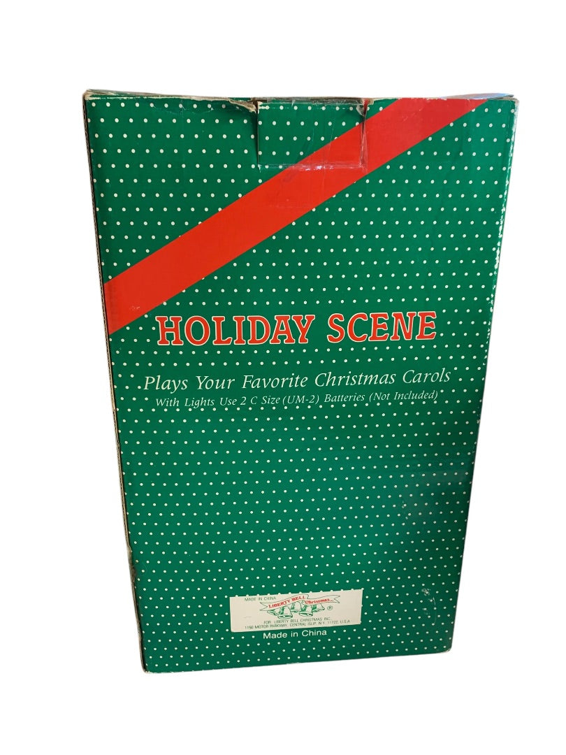 Holiday Creations Vintage 1993 Noel 12” Santa Musical Grandfather Clock Figurine