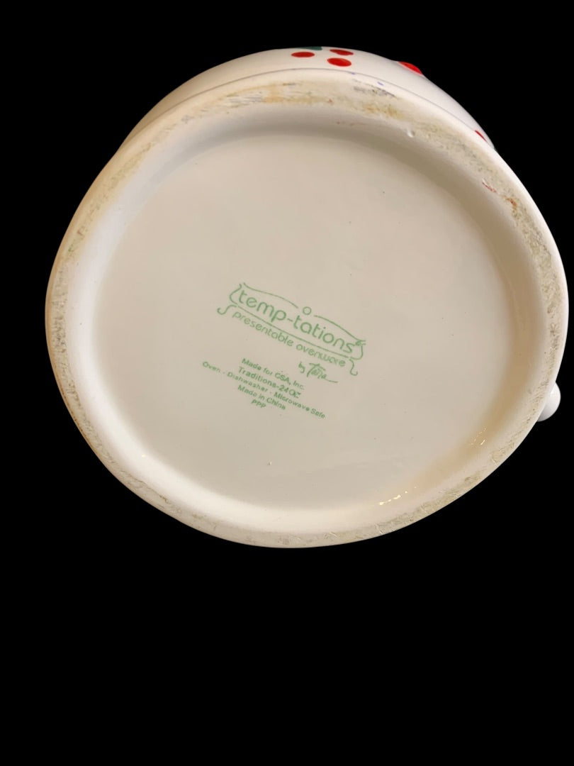 Temp-tations Presentable Ovenware Snowman Mug Lidded Hot Chocolate