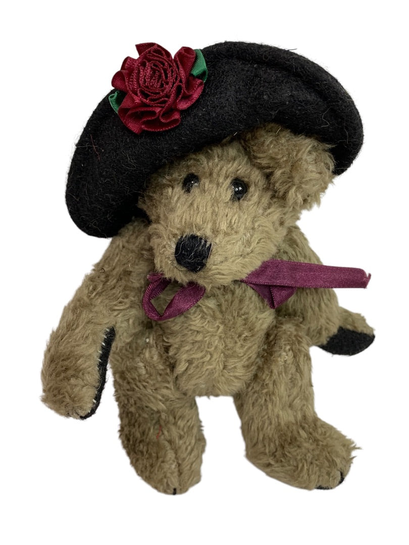 Boyds Bears Plush Jointed 1990s Floppy Hat Flower 6 Inch Articulated