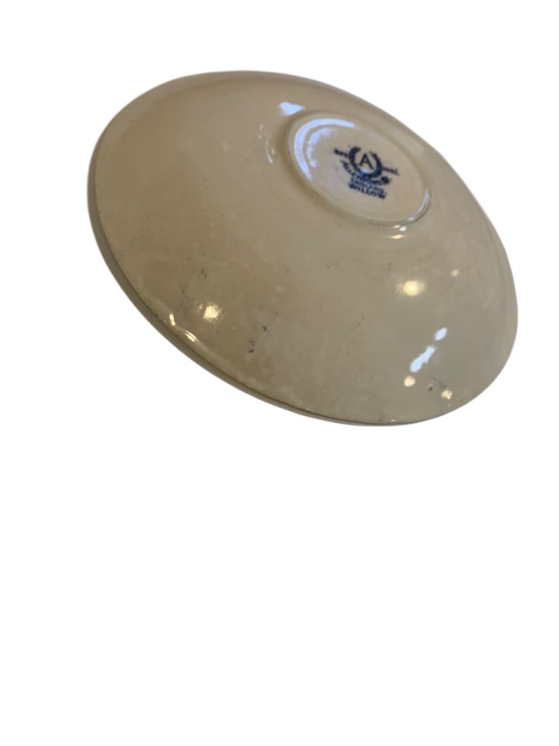 Allertons Vintage Blue Willow Saucer Plate England 5.9 Inch Diameter