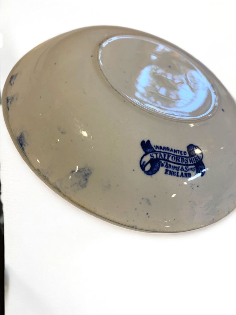 Staffordshire Vintage Blue Willow Saucer Plate England 5.75 Inch Diameter